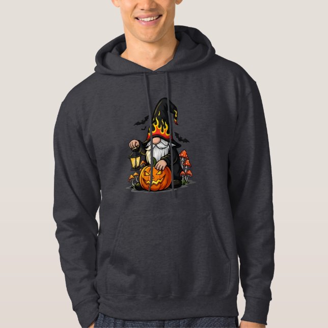 Halloween Gnome Adult Pullover Hoodie (Front)