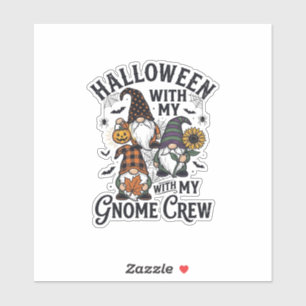 Halloween Gnome Crew Vintage Engraving Shirt_1