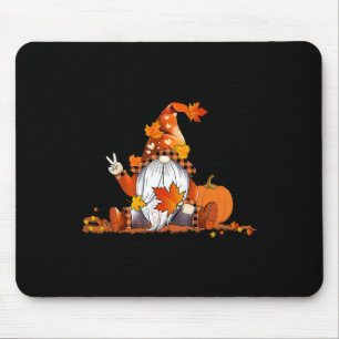 Halloween Gnome Cute Autumn Pumpkin Fall Holiday W Mouse Pad