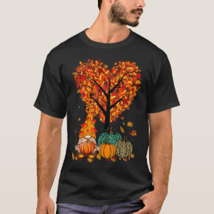 Halloween Gnome Cute Autumn Pumpkin Fall Holiday W T-Shirt
