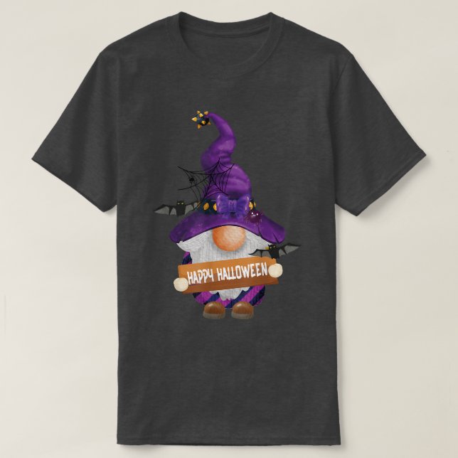 Halloween Gnome cute Gnome Halloween Costume Pumpk T-Shirt (Design Front)