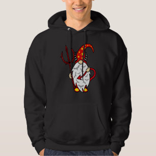 Halloween Gnome Devil with Trident and Long Devil' Hoodie