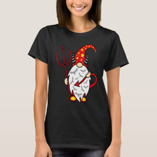 Halloween Gnome Devil with Trident and Long Devil' T-Shirt