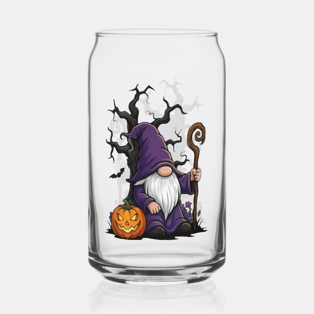 Halloween Gnome Drinkware Set Can Glass (Front)