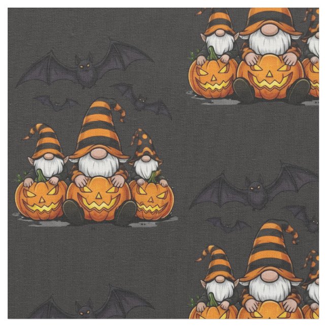 Halloween Gnome Fabric (Close Up)