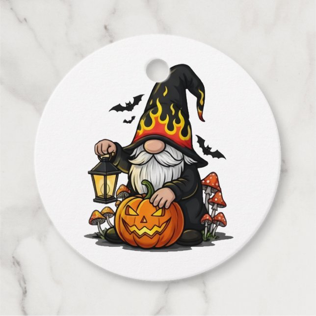 Halloween Gnome Favour Tags (Front)