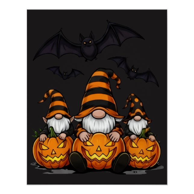 Halloween Gnome Glossy Poster (Front)