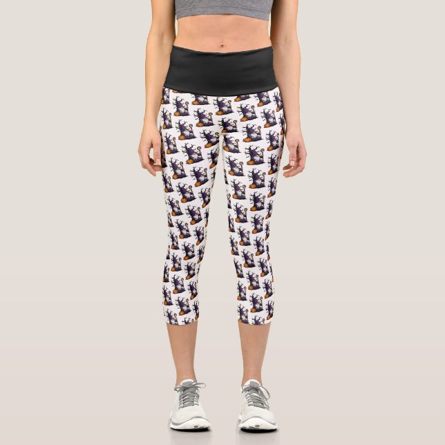 Halloween Gnome High Waisted Capris (Front)