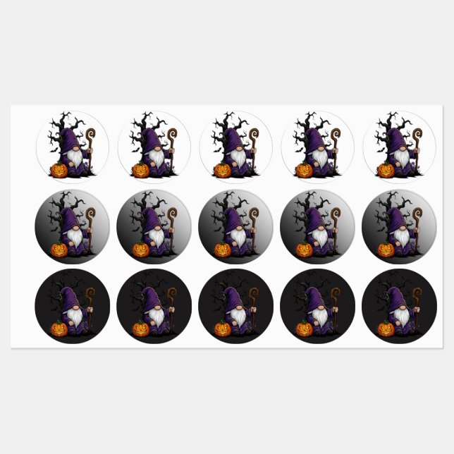 Halloween Gnome Labels (Sheet)