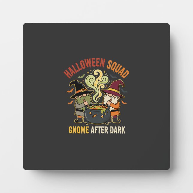 Halloween Gnome Midnight Mischief Plaque (Front)