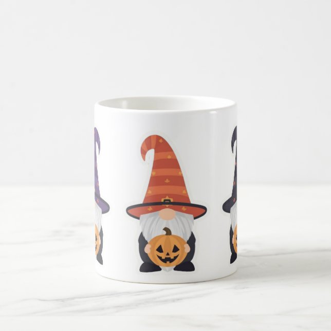 Halloween Gnome Mug | Cute Pumpkin Coffee Cup (Center)
