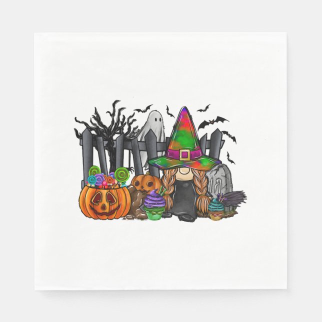 Halloween Gnome Napkin (Front)