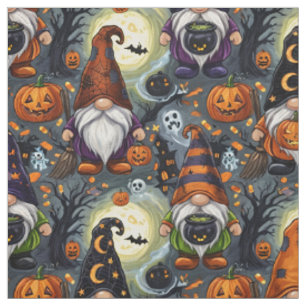 Halloween Gnome Pattern Fabric