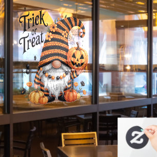 Halloween Gnome Window Cling