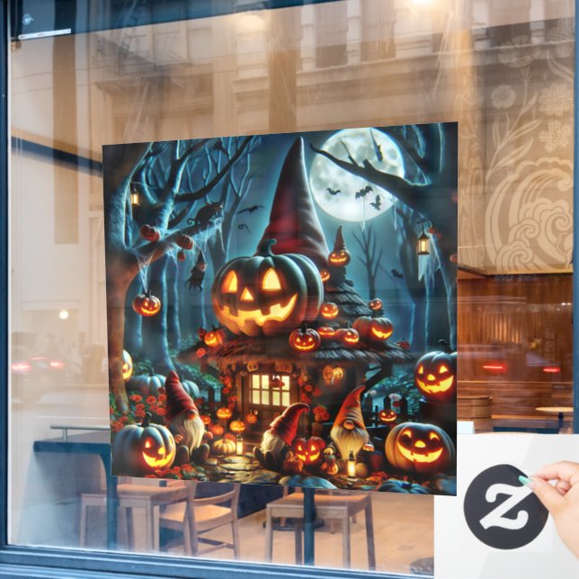 Halloween Gnome Window Cling (Cafe Window)