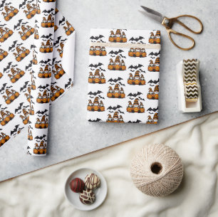 Halloween Gnome Wrapping Paper