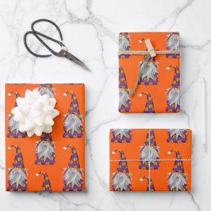 Halloween Gnome  Wrapping Paper Sheet