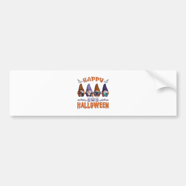 Halloween Gnomes Bumper Sticker (Front)