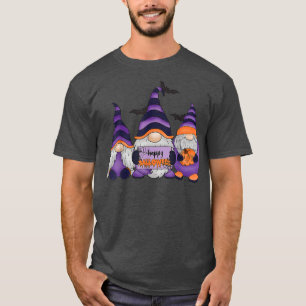 Halloween Gnomes Cute Autumn Pumpkin Fall Funny Ho T-Shirt