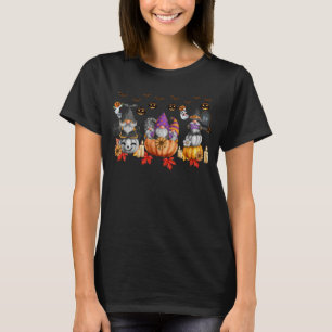 Halloween Gnomes Cute Autumn Pumpkin Fall Funny T-Shirt