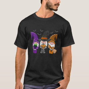 Halloween Gnomes Cute Autumn Pumpkin Fall Holi T-Shirt