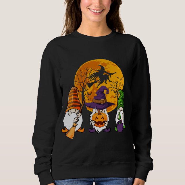 Halloween Gnomes Cute Autumn Pumpkin Fall Knomes Sweatshirt (Front)