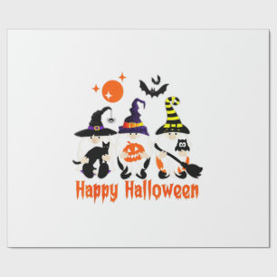 Halloween Gnomes Cute Autumn Pumpkin Fall Wrapping Paper