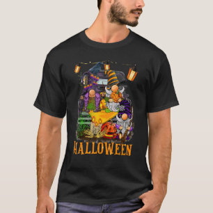 Halloween Gnomes Cute Autumn Pumpkin Truck Fall 2 T-Shirt