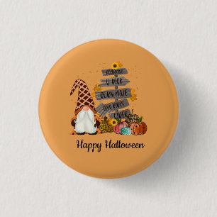 Halloween Gnomes, Fall, Pumpkins, Halloween Party 3 Cm Round Badge