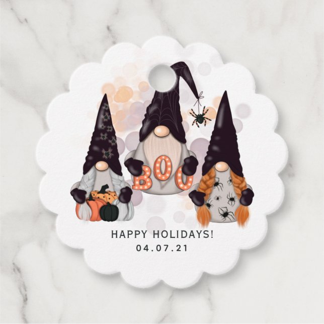 Halloween Gnomes Favour Tags (Front)