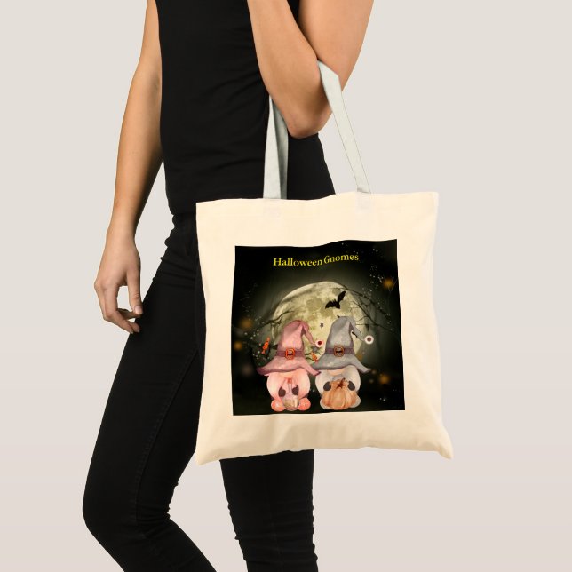 Halloween Gnomes Full Moon Family Trick or Treat Tote Bag (Front (Product))