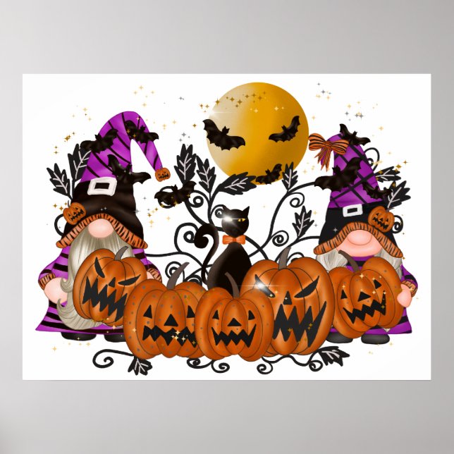 Halloween Gnomes Poster (Front)