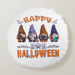 Halloween Gnomes Round Cushion