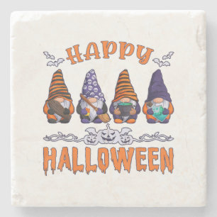 Halloween Gnomes Stone Coaster
