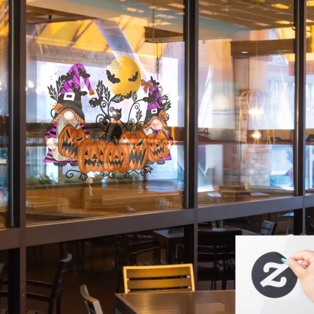 Halloween Gnomes Window Cling (Restaurant Window)