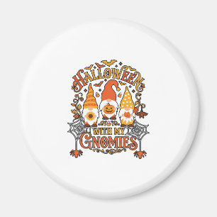 Halloween Gnomies Pumpkin Spider Web Bats_1 Magnet