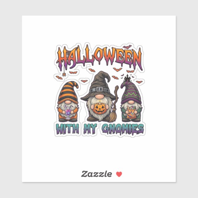 Halloween Gnomies Three Gnomes Witch Hat Pumpkin_1 (Sheet)
