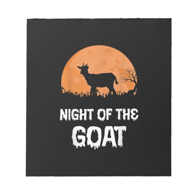 Halloween Goat Costume Gift Notepad (Front)
