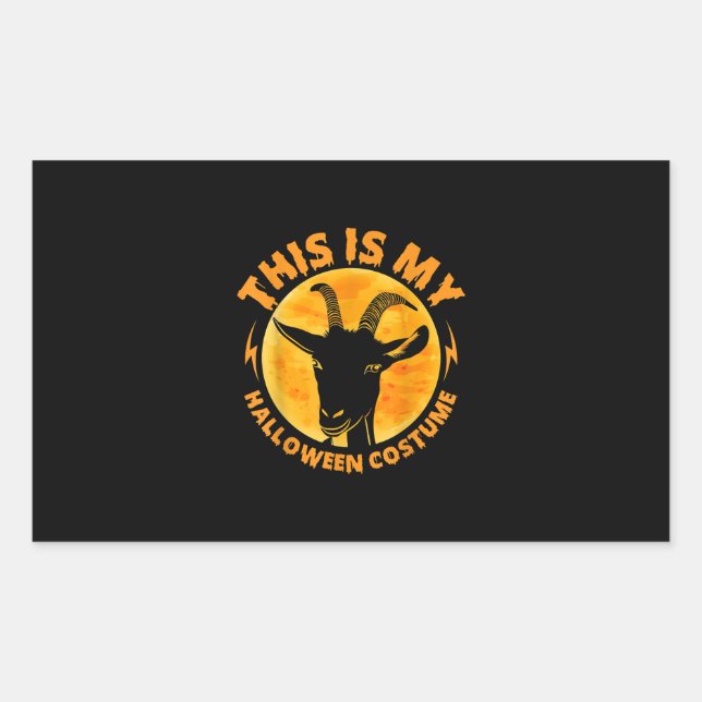 Halloween Goat Costumes Funny Goat Farming Farmer Rectangular Sticker (Front)