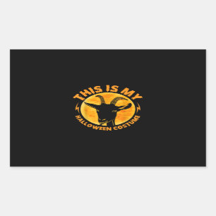 Halloween Goat Costumes Funny Goat Farming Farmer Rectangular Sticker