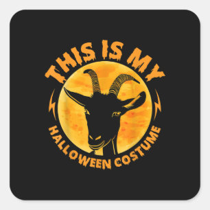 Halloween Goat Costumes Funny Goat Farming Farmer Square Sticker
