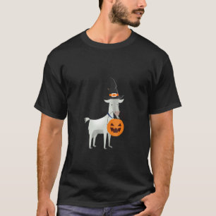 Halloween Goat Funny Witch Pumpkin Candy Bag T-Shirt
