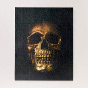 Halloween Golden horror skull Jigsaw Puzzle