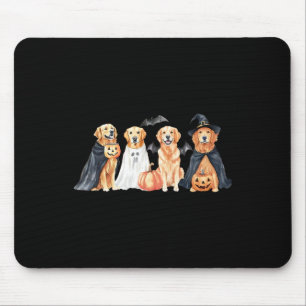 Halloween Golden Retriever Dog Mouse Pad