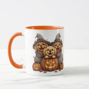 Halloween Golden Retriever Dogs Jack O Lantern Mug