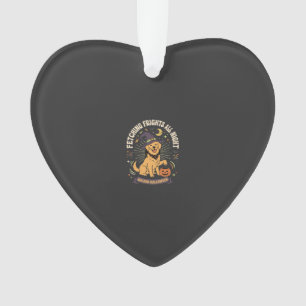 Halloween Golden Retriever Pumpkin Mischief Ornament