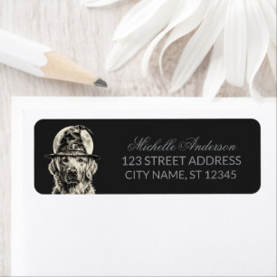 Halloween Golden Retriever Return Address Label