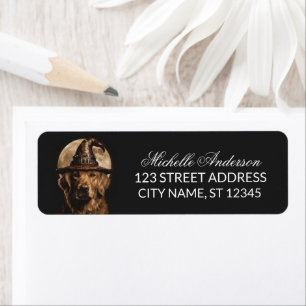 Halloween Golden Retriever Return Address Label