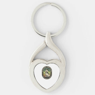 Halloween Golden Retriever Spooky Night Club Key Ring