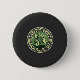 Halloween Golden Retriever This is my Scary_1 6 Cm Round Badge